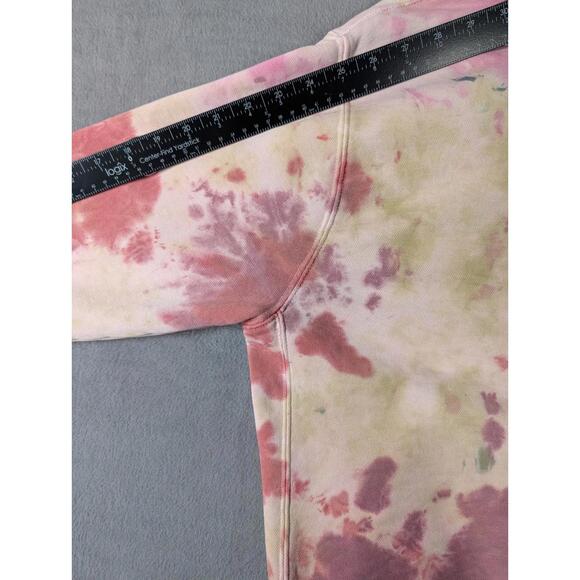 Nike Mens Small Tie Dye Hoodie Pink Yellow Swoosh Pullover Streetwear Preppy - Picture 8 of 8